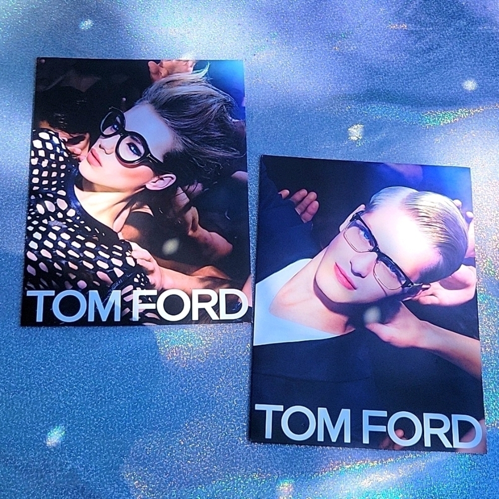 Tom Ford Photo Picture Advertisment Glasses Prop Display Set of 2